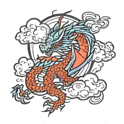 Dragon And Clouds Fading