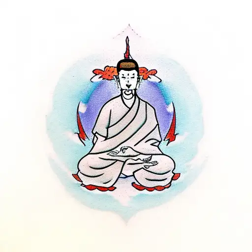 Zen Buddhist Monk Meditating