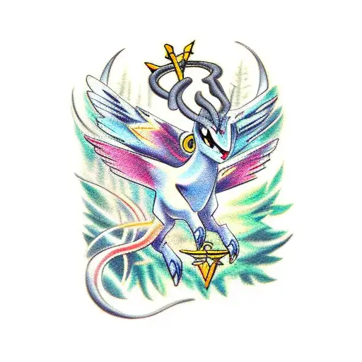 A Group Of Legendary Pokemon Gathered In A Mystical Forest