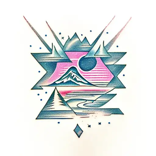 Forest Mountains Stars