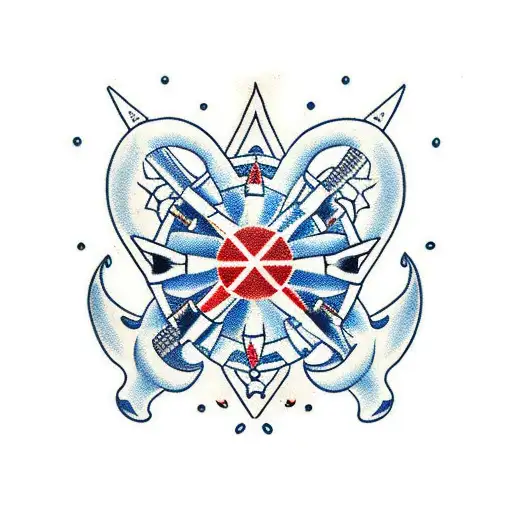 Clipper With Pinups And Nautical Elements