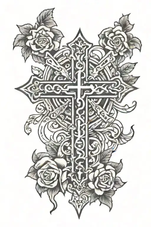 Christian Cross Surrounded