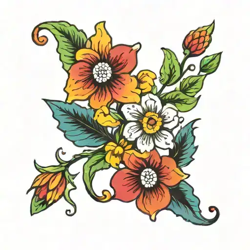 Mexican Flowers Growing