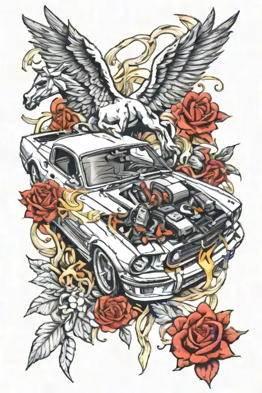 Socialist Realism 2006 Ford Mustang Being Worked On