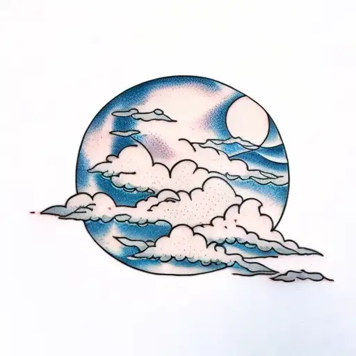 Clouds And A Full Moon