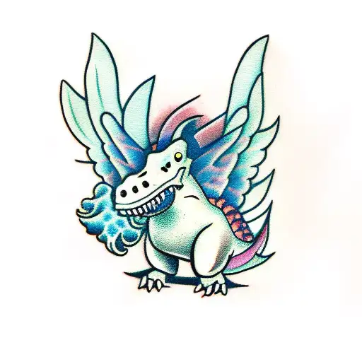 Cute Dinosaur With Fairy Wings