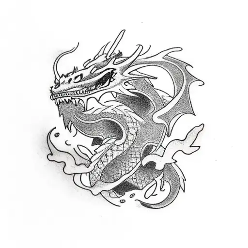 A Dragon Whose Body Is Made Of Different Eyes