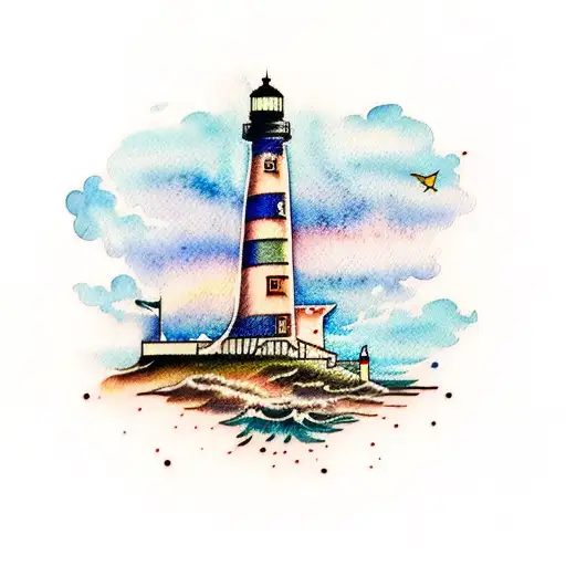 Watercolor Lighthouse
