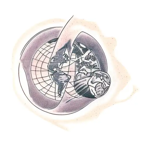 Atlas Holding A Planet But His Skin Is Tree Bark