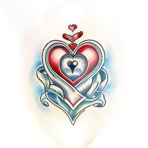 A Red Heart With A Scroll That Reads Jim's Forever