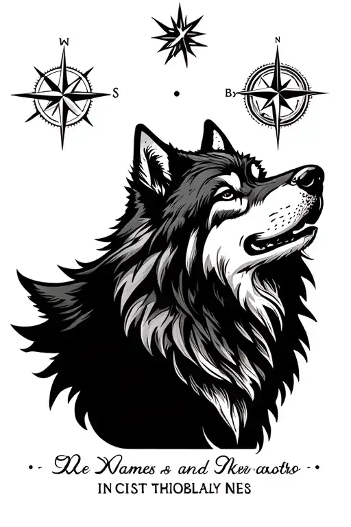 Wolf And Compass And First Names My Children