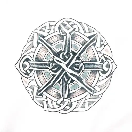 Celtic Cross With Burgundy Cancer Ribbon