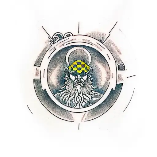 God Atlas Rasing World In One Hand Chevalier Bend His Knee