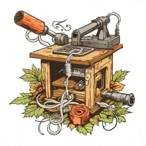A Cable Jointer Working On Electrical Cables In A Forest Setting With Musical Notes Floating Around