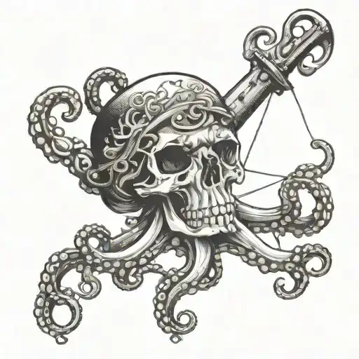Ship Skull Octopus