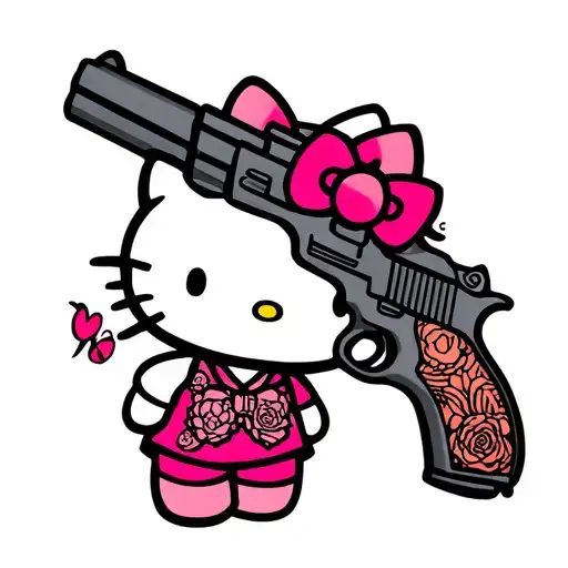 Hello Kitty With Gun
