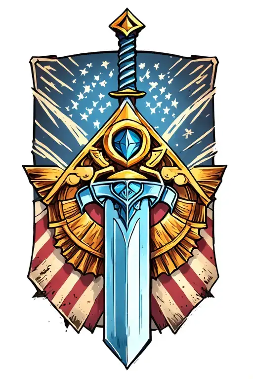 Zelda Master Sword Shield And Triforce