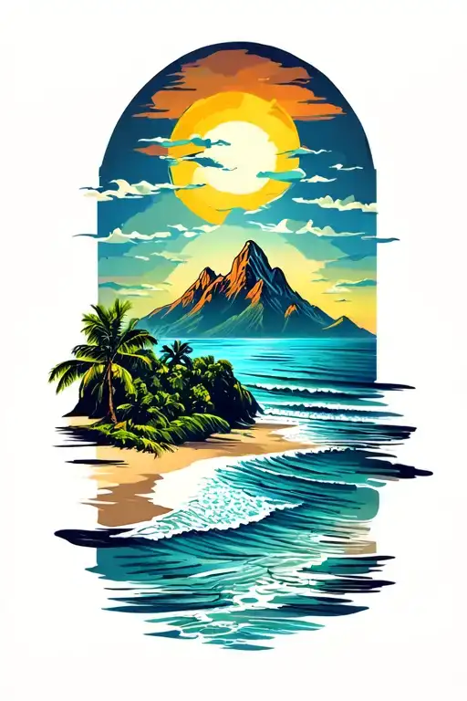 Beach And Mountains Incorporate God