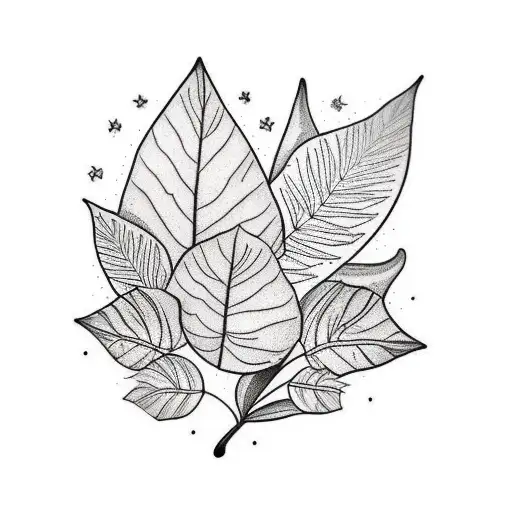 An Intricate Full Arm Sleeve Tattoo Featuring Leaves And Nature In Black And Grey With Fillings