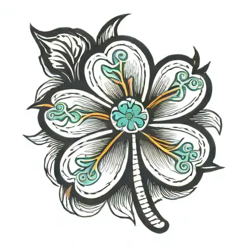 4 Leaf Clover No Fire Flames