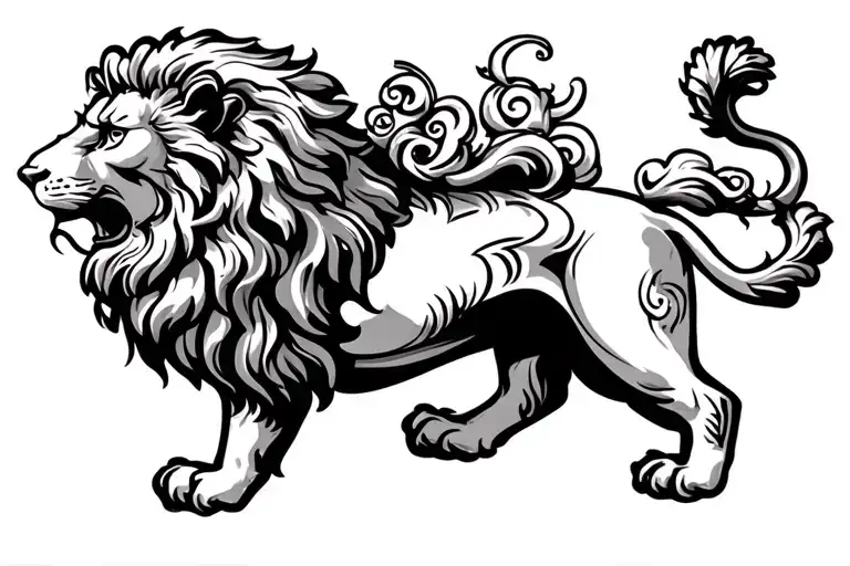 Scottish Lion Surrounded