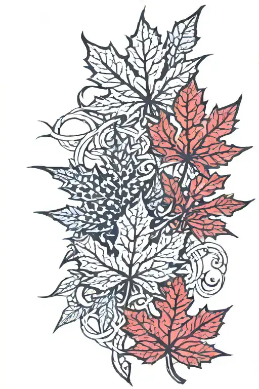 Maple Leaf Intertwined Plaid Shirt