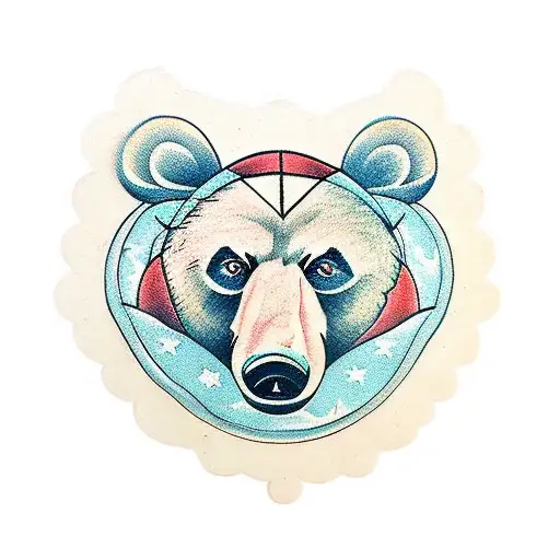 Bear Head Americana Sailor Jerry Chest