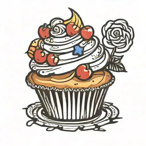 Cartoon Cupcake