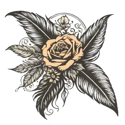 Feather Infinity Symbol Flying Birds Birthflowers August October November May