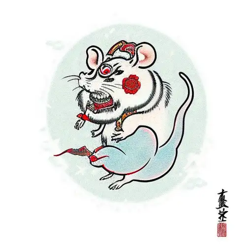 Chinese New Year Of The Rat Riding A Taurus
