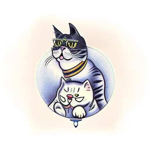 A Cat And Dog Playing Golf Together