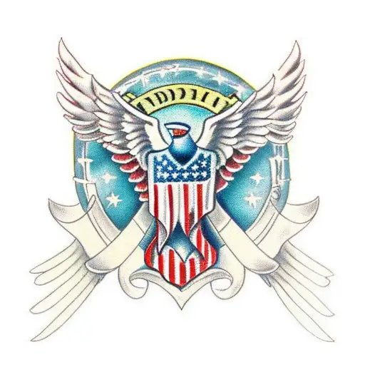 Indianapolis Flag With Two Angel Wings