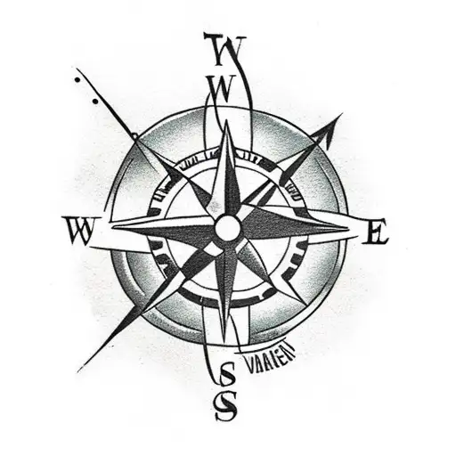 Compass With Arrows Around It