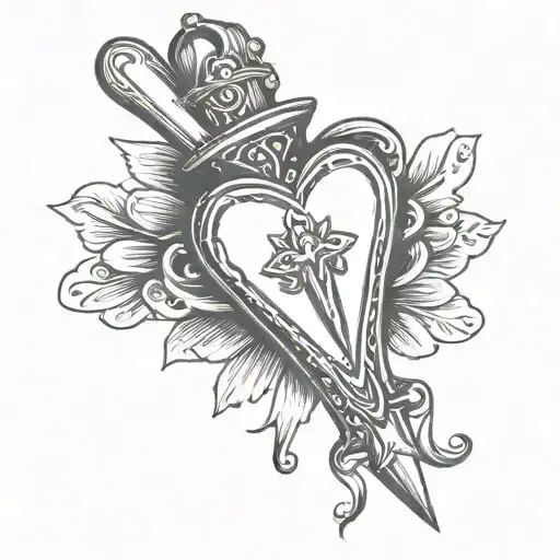 Dagger And Heart Shaped Locket