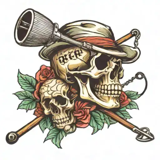 Skull Ans Fishing Rod