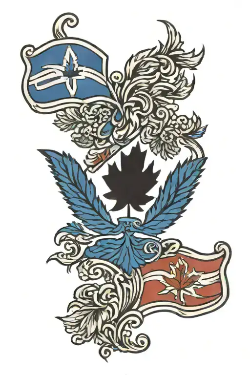 Scottish With Canada Flag Colour