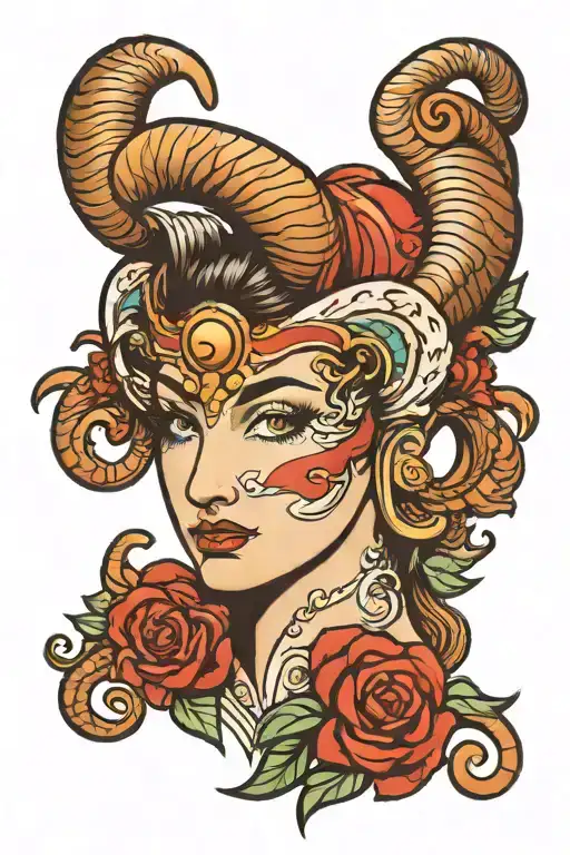 Aries Woman Face
