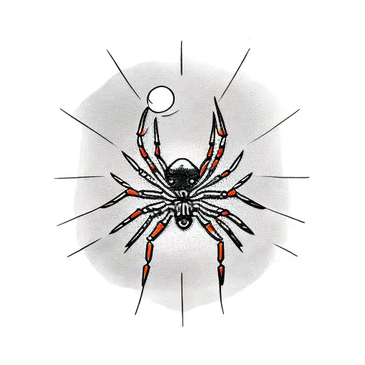 Spider In Front Of Swords