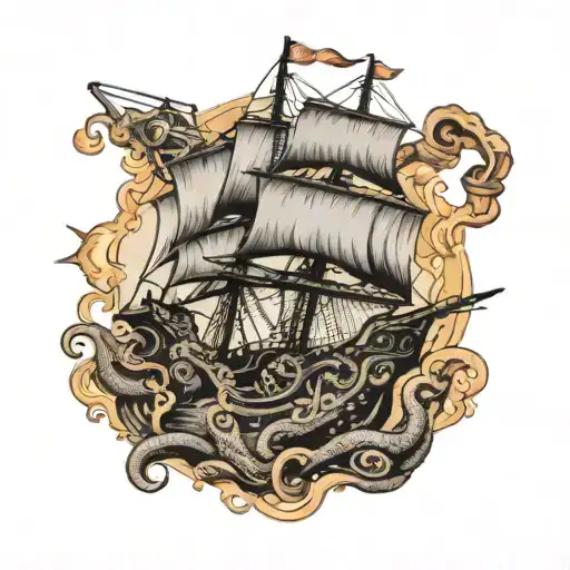 The Ship Was Attacked By An Octopus