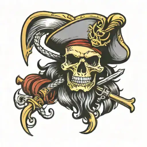 Pirate Skull With Gold Tooth