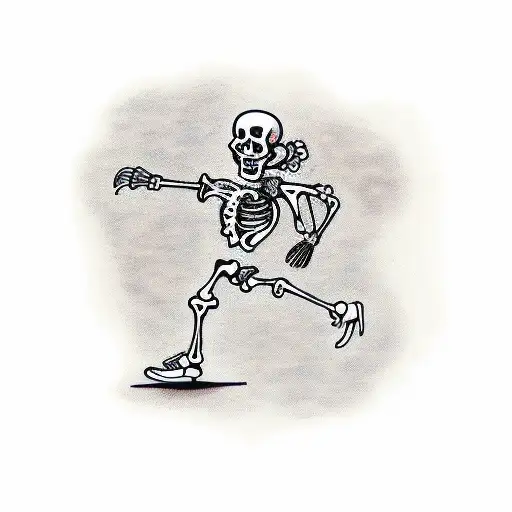 Skeleton Running A Marathon