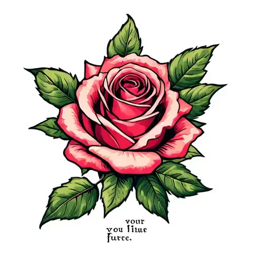 Rose With Quote Written