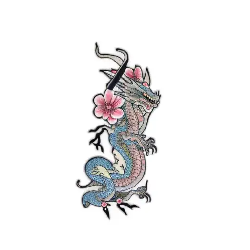 A Dragon With Cherry Blossoms
