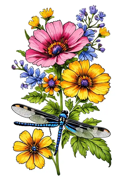Wildflowers Small Dragonfly