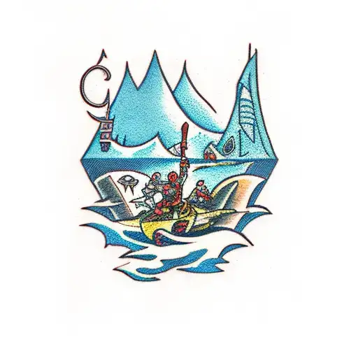 A Group Of Adventurers Exploring A Mysterious Dungeon