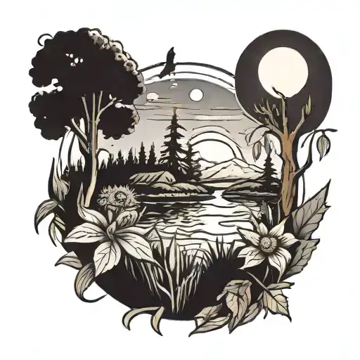 Illustrative Nature Scene