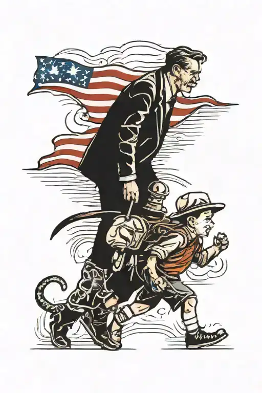 Father And Son Walking