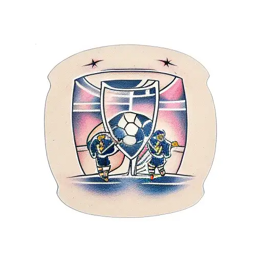 4 Friends Playing Soccer