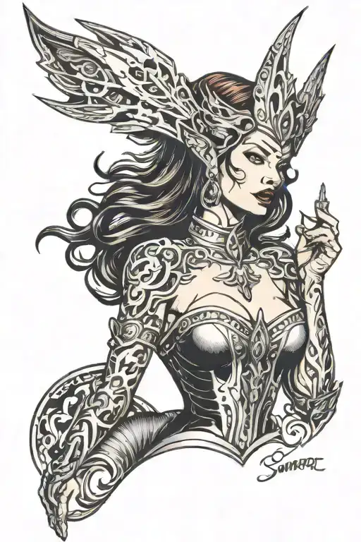 Female Sauron Pinup Girl