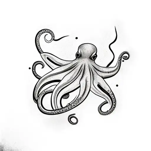 Octopus With A Machine Gun And Parachute